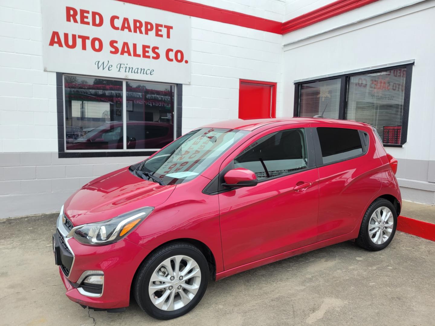 2020 Red Chevrolet Spark 1LT Manual (KL8CC6SA6LC) with an 1.4L L4 16V DOHC engine, 5 Speed Manual transmission, located at 503 West Court, Seguin, TX, 78155, (830) 379-3373, 29.568621, -97.969803 - Photo#0